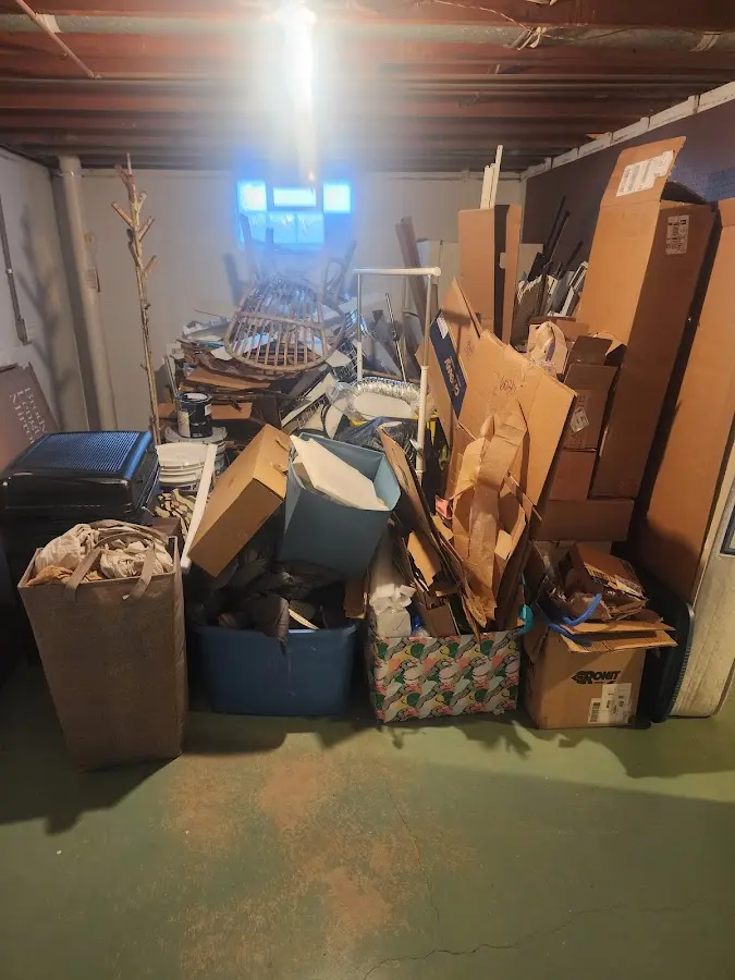 Roll-off dumpster container at job site for 2 Yard Dumpster Rental in Waldorf